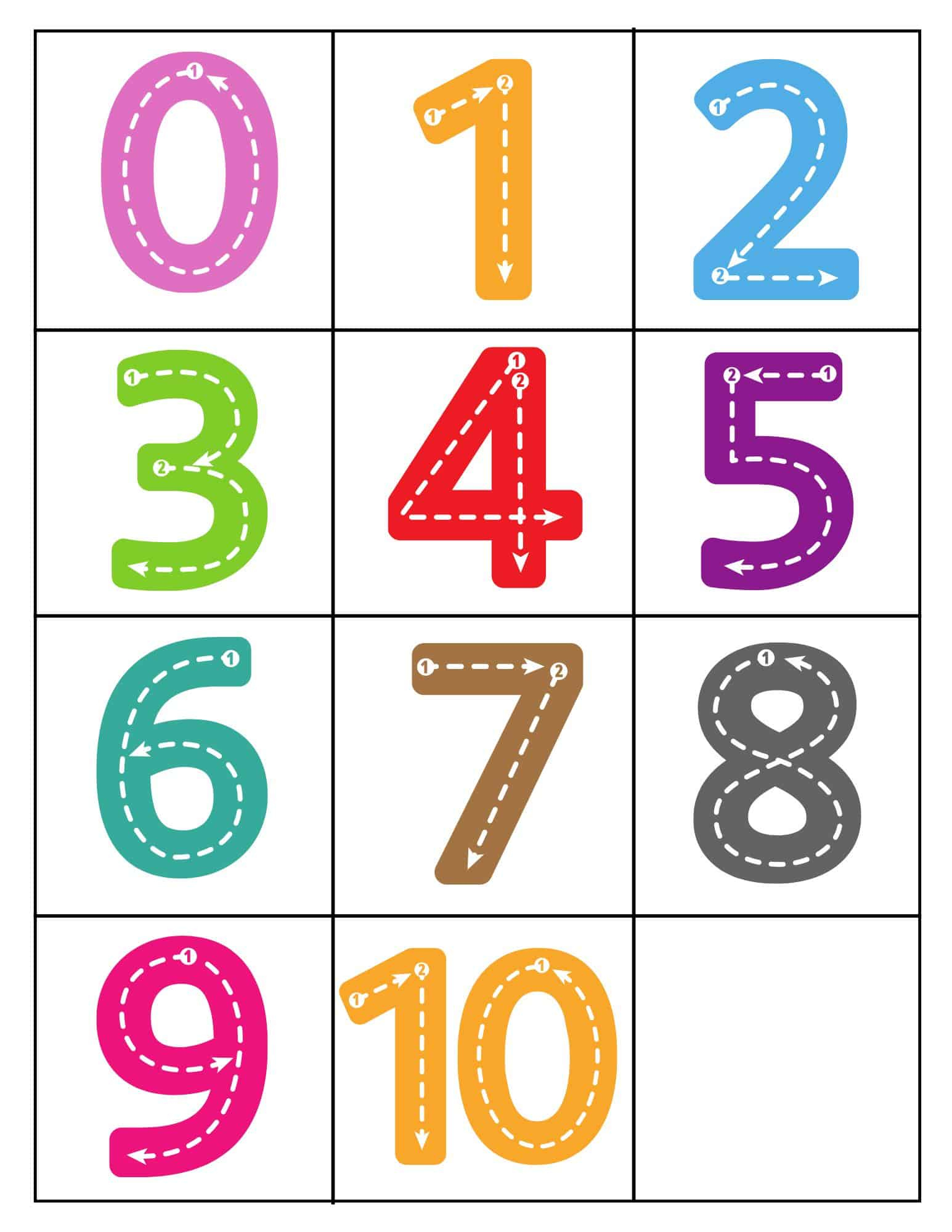 0-10 Printable Numbers (Free Templates In All Sizes) in Free Printable Number Templates