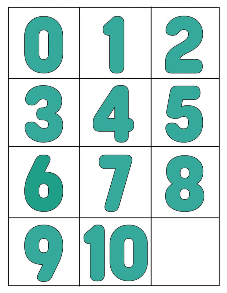 Free Printable Number Templates