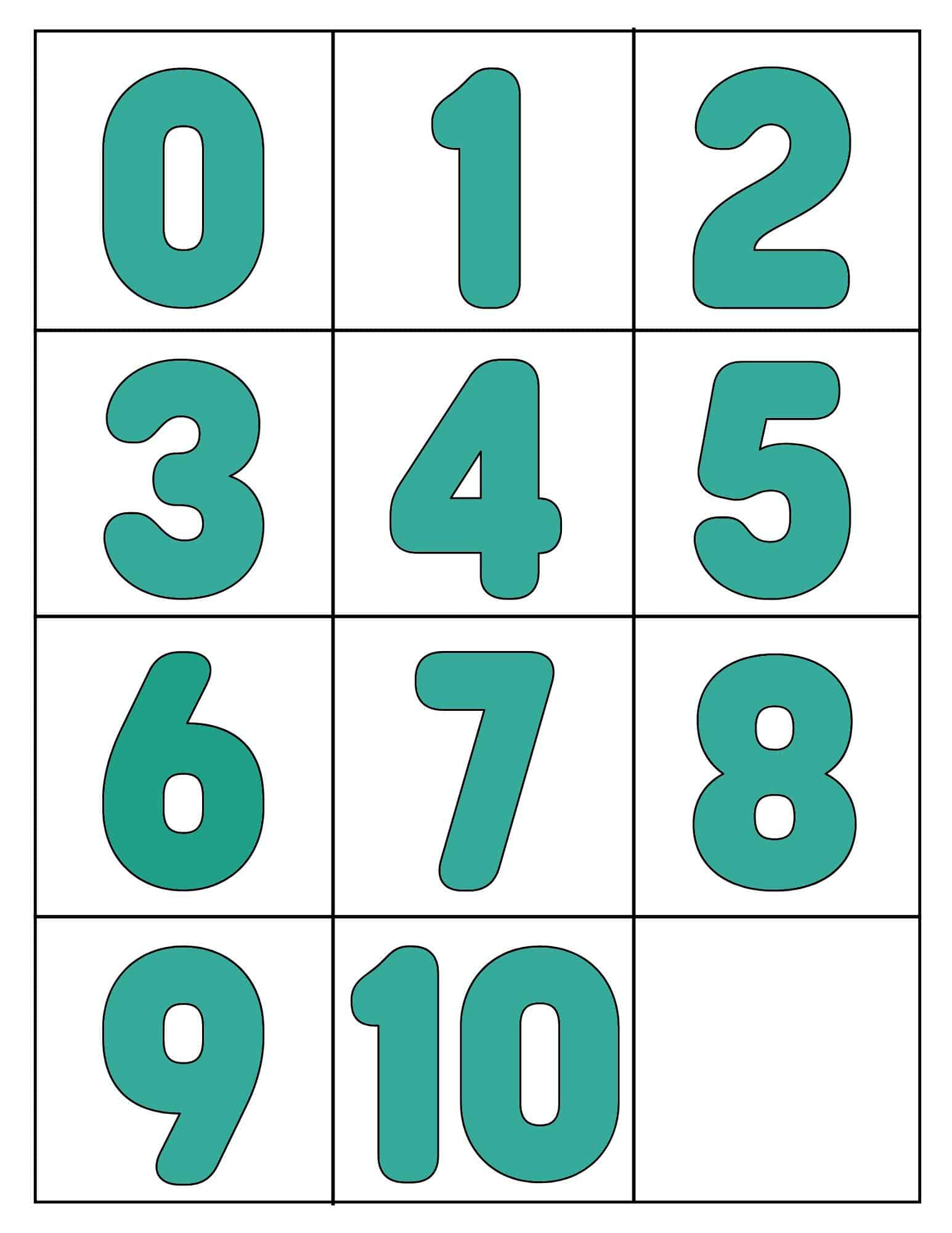 0-10 Printable Numbers (Free Templates In All Sizes) within Free Printable Number Templates