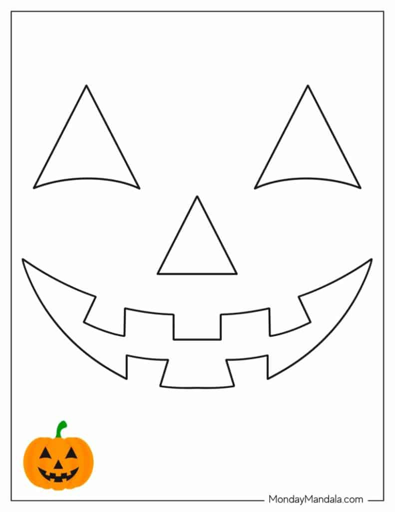 100 Pumpkin Carving Stencils (Free Pdf Printables) in Jack O Lantern Templates Printable