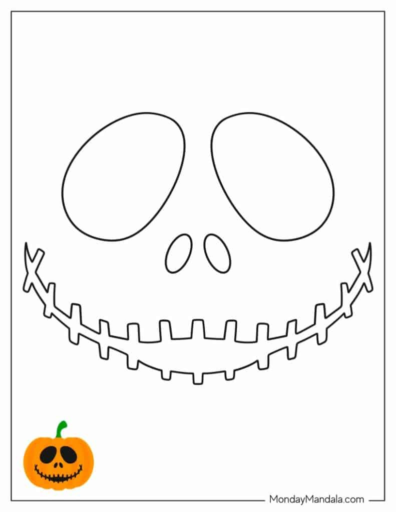 100 Pumpkin Carving Stencils (Free Pdf Printables) intended for Pumpkin Face Template Printable