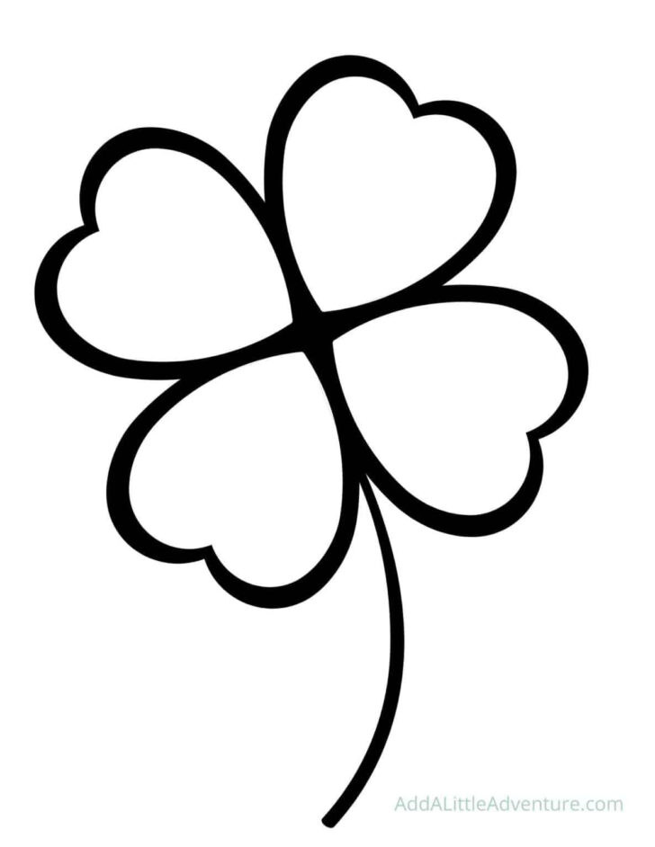 Four Leaf Clover Template Printable