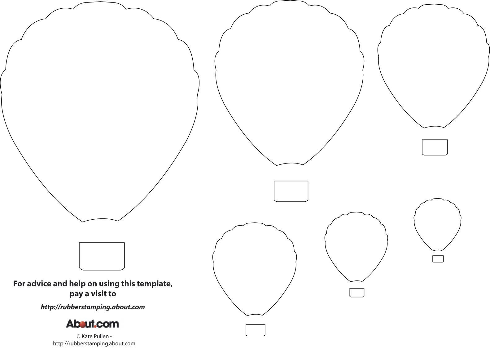 12 Free Printable Templates for Printable Hot Air Balloon Template