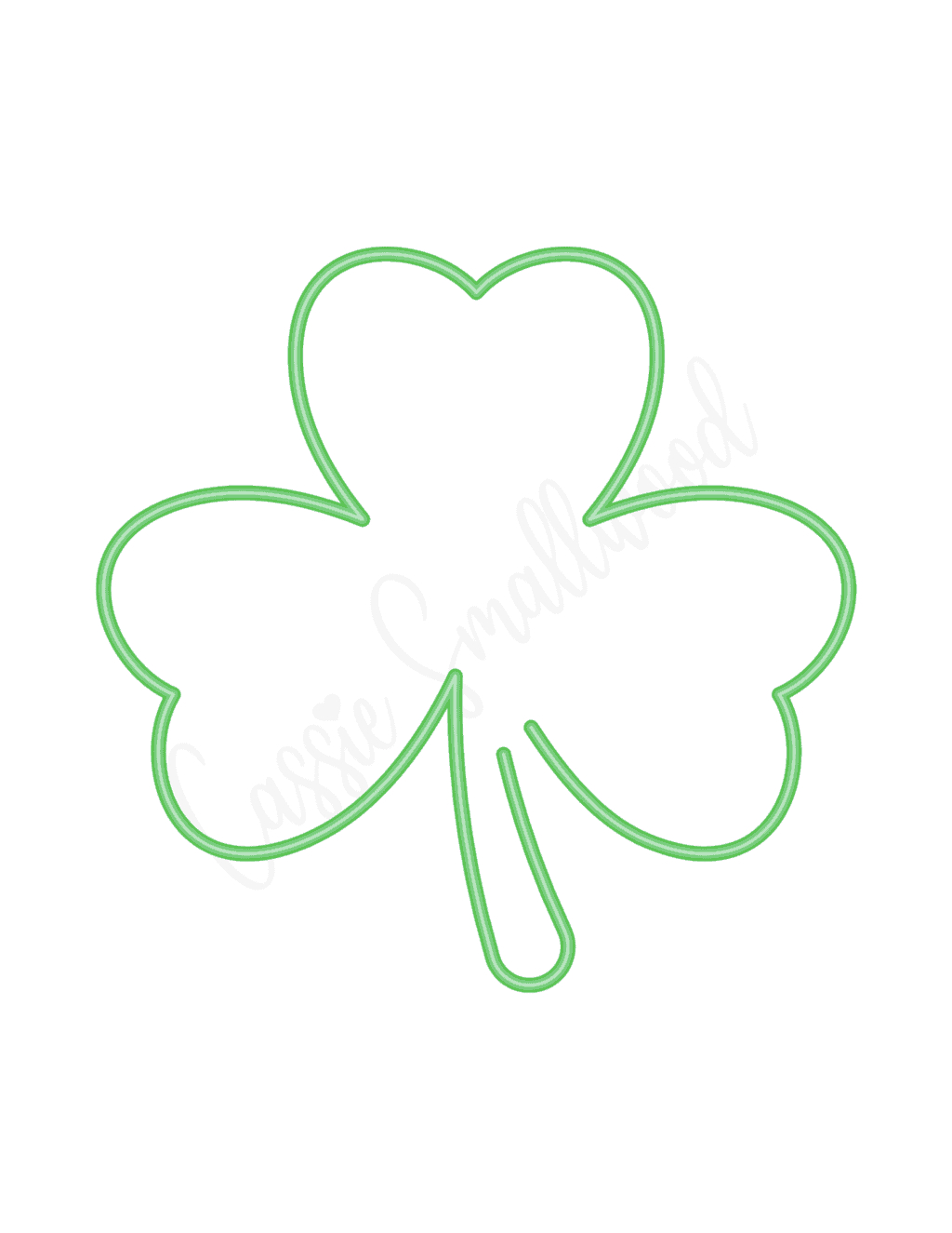 12 Unique Shamrock Templates (Free Printable) - Cassie Smallwood in Free Printable Shamrock Template