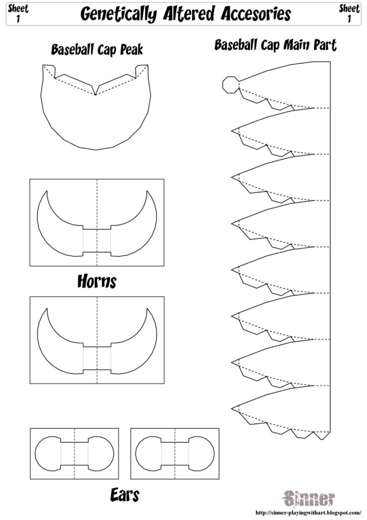 Printable Baseball Cap Template