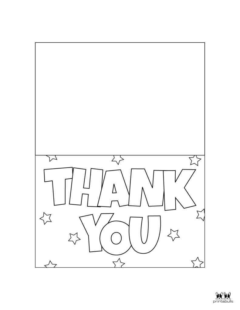 150+ Printable Thank You Cards - Free | Printabulls for Foldable Printable Thank You Card Template