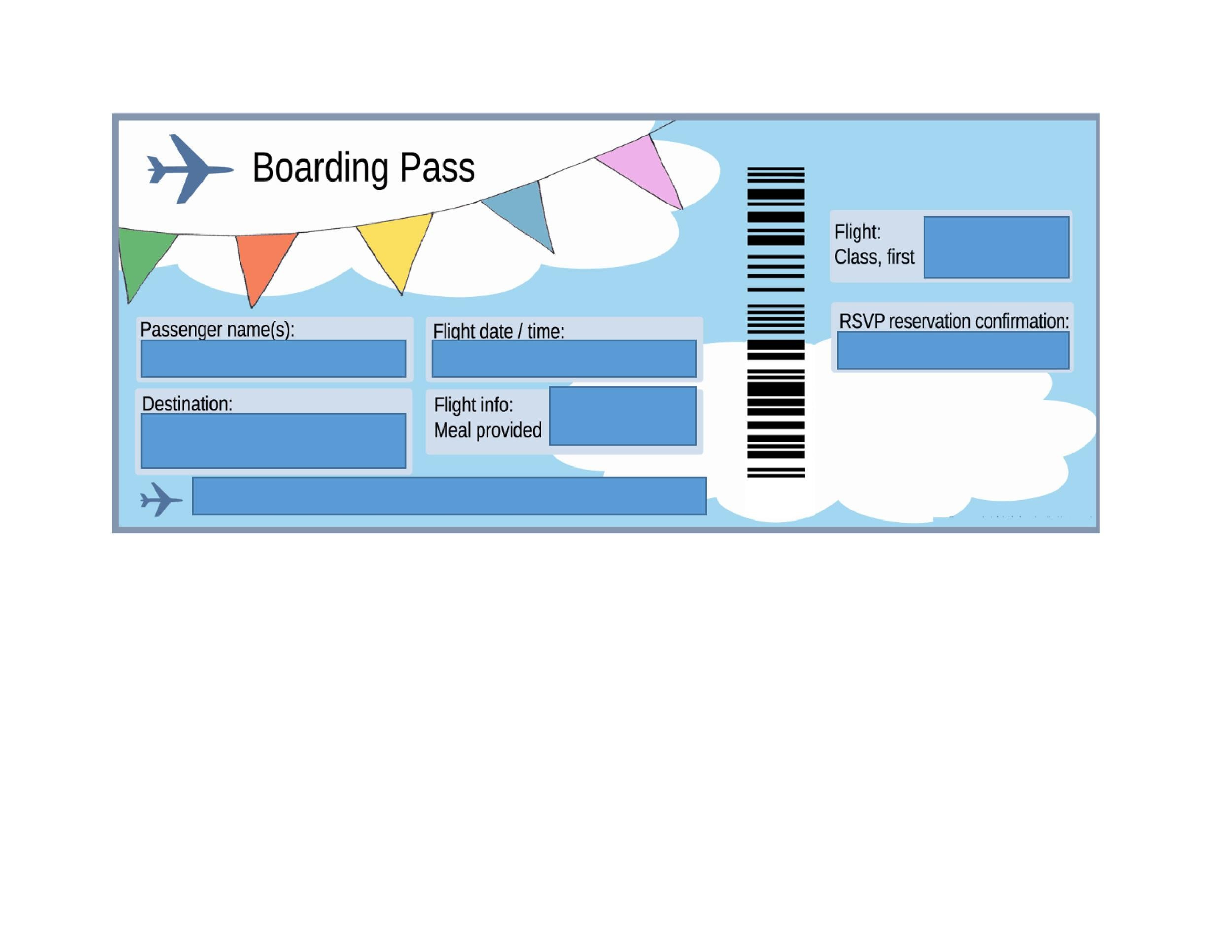 16 Real &amp;amp; Fake Boarding Pass Templates - 100% Free ᐅ Templatelab regarding Printable Airline Ticket Template