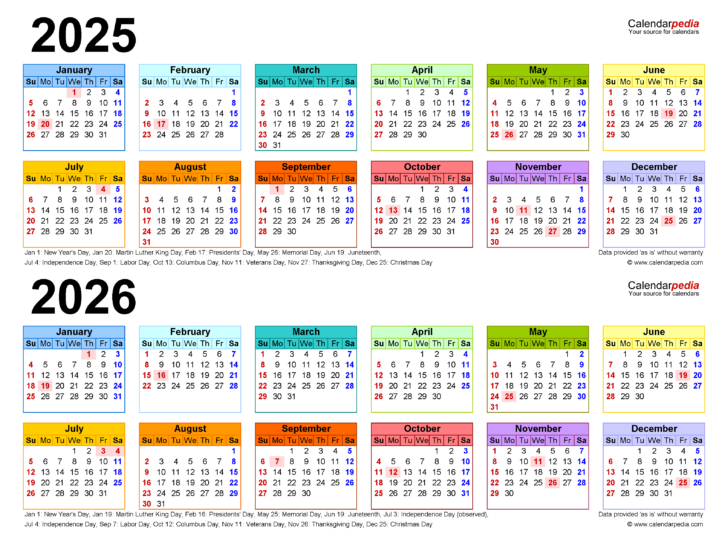 Free Printable 2025 and 2026 Academic Calendar Template