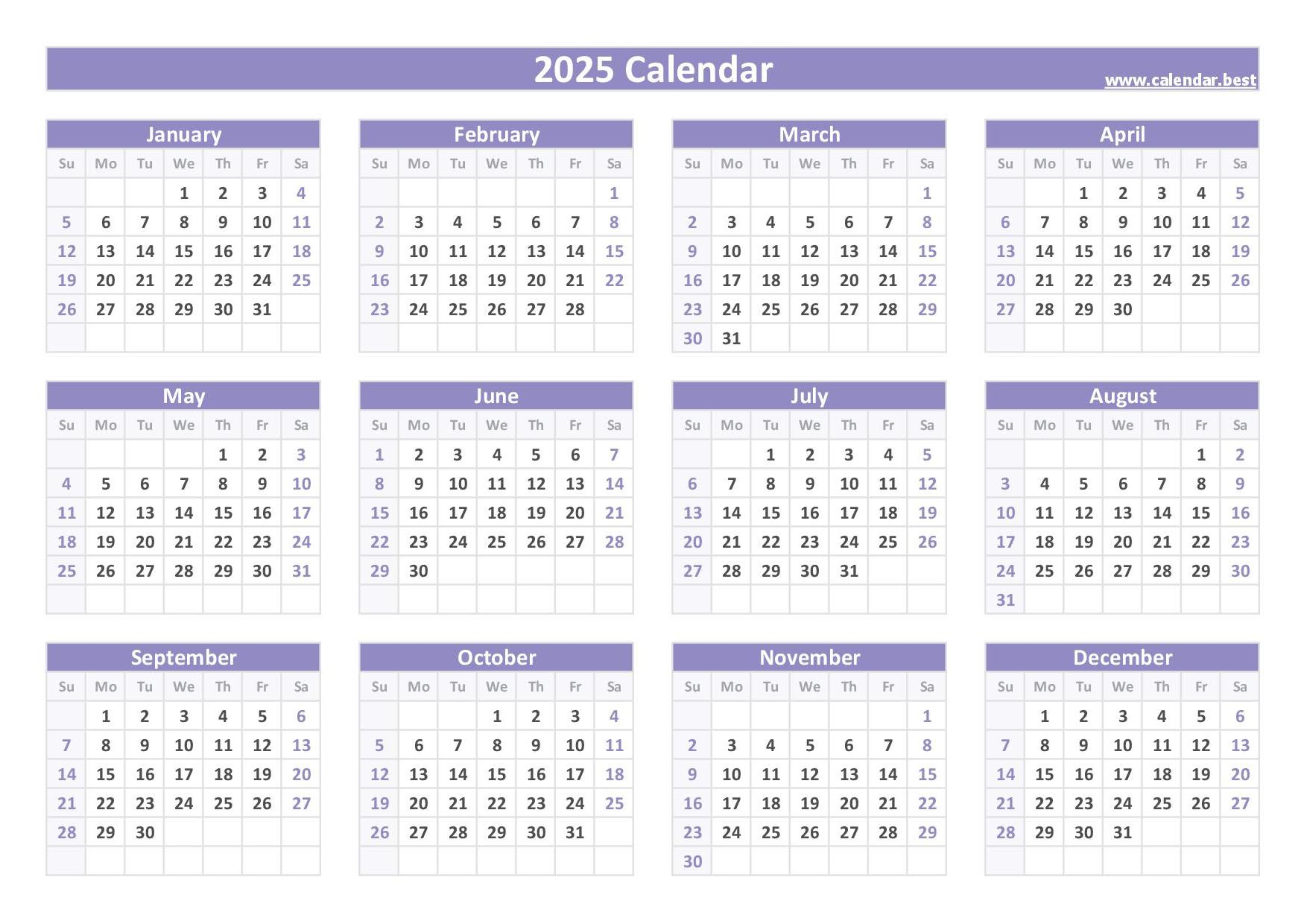 2025 Calendar With Week Numbers with 2025 Calendar Template Printable