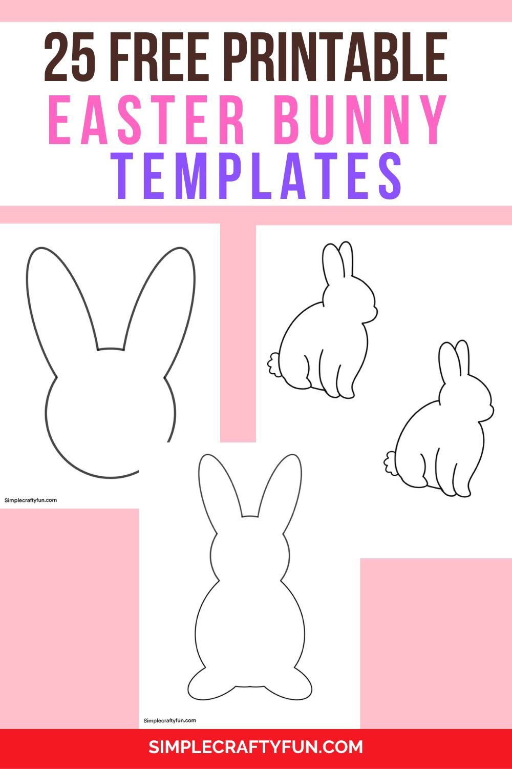 25 Free Printable Easter Bunny Template - inside Easter Bunny Printable Bunny Template