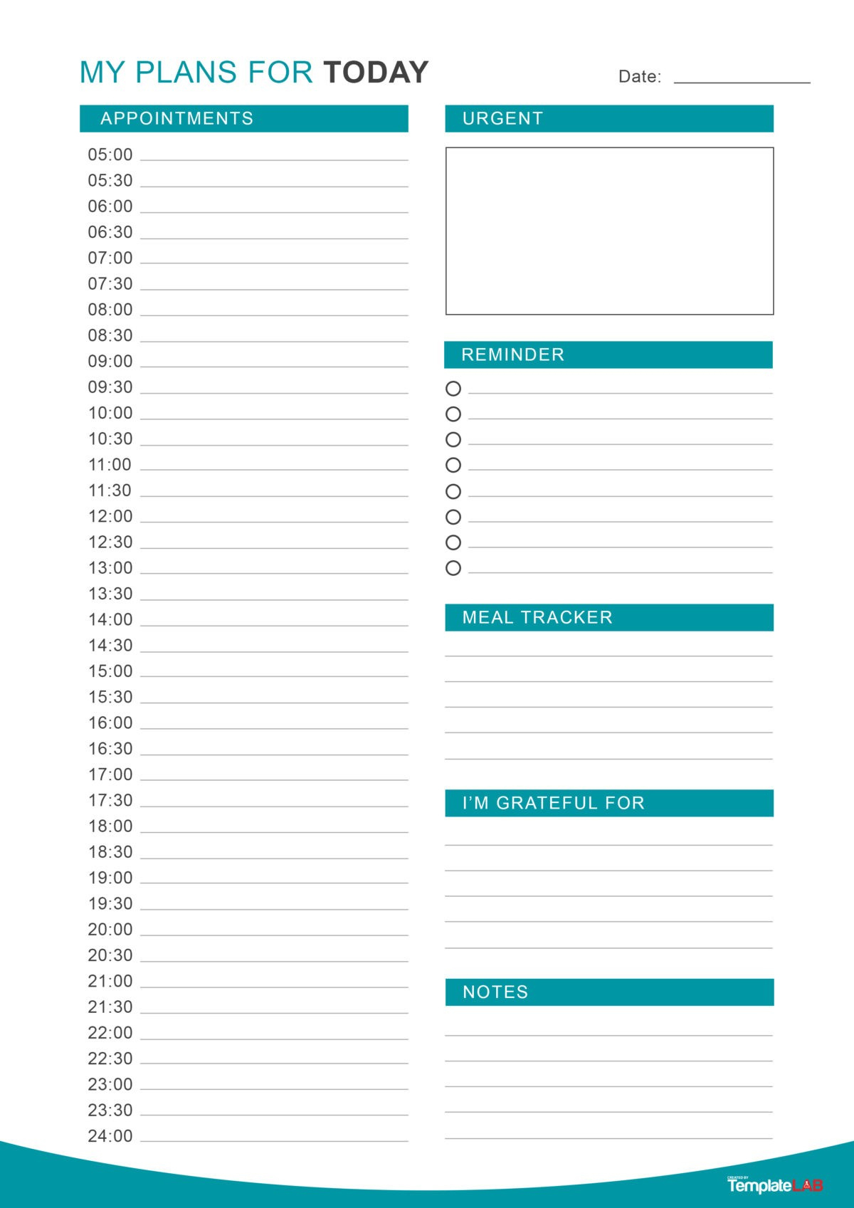 25 Printable Daily Planner Templates (Free In Word/Excel/Pdf) pertaining to Printable Daily Planner Template