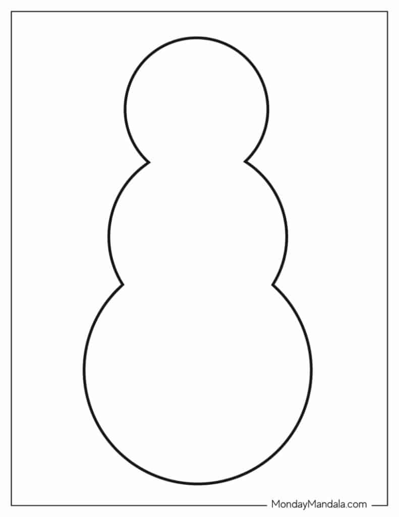 26 Snowman Templates (Free Pdf Printables) with Free Printable Snowman Template