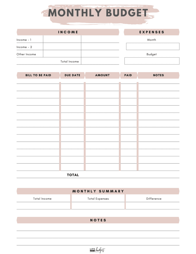 27 Free Printable Budget Templates To Use In 2024! for Free Budget Template Printable