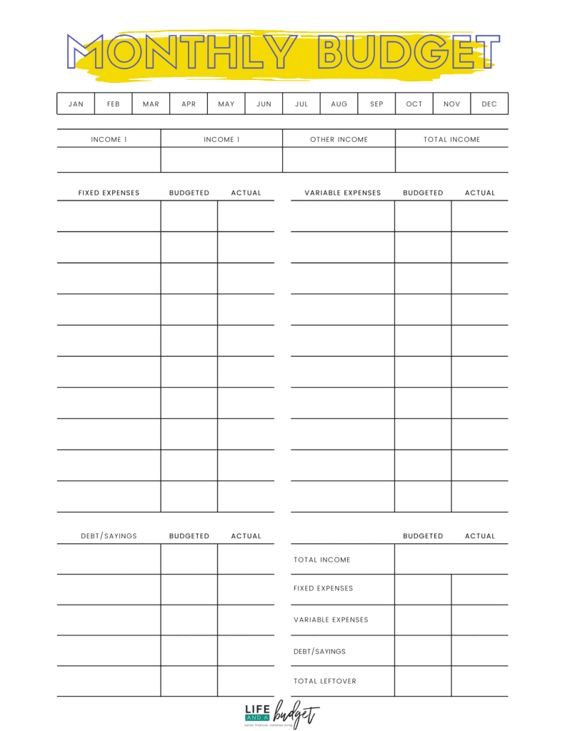 27 Free Printable Budget Templates To Use In 2024! with Printable Budget Worksheet Template