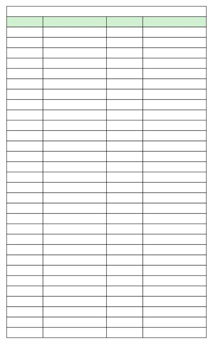 Free Printable Chart Templates