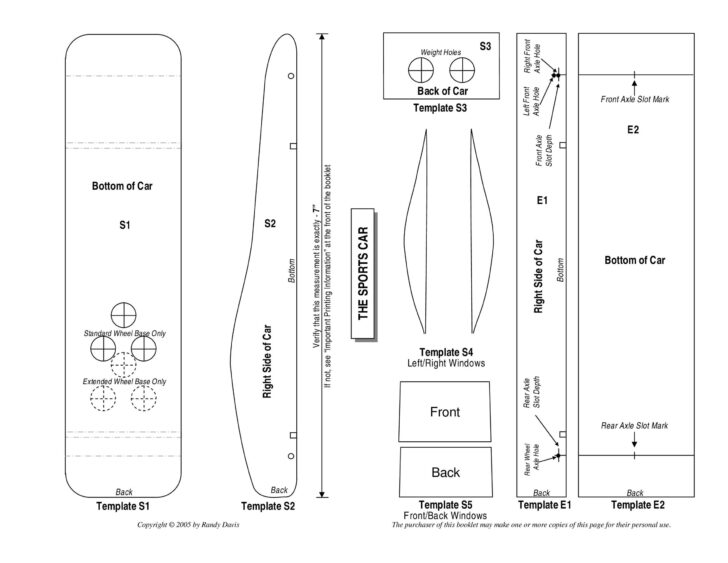 Fastest Pinewood Printable Cut Out Pinewood Derby Templates