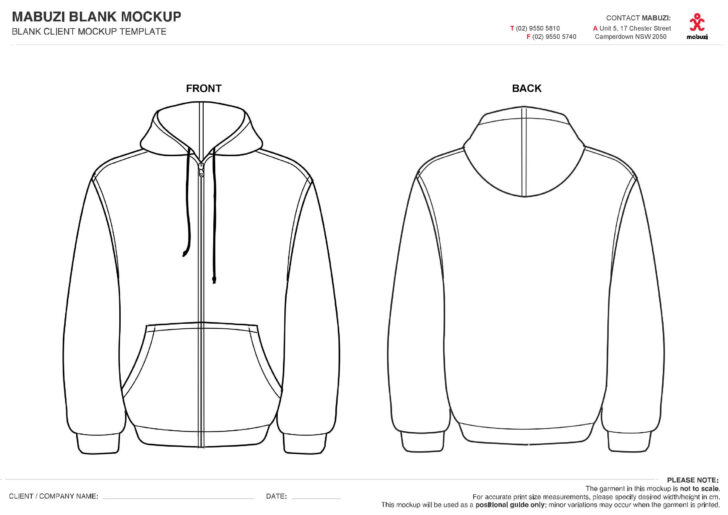 Printable Hoodie Design Template