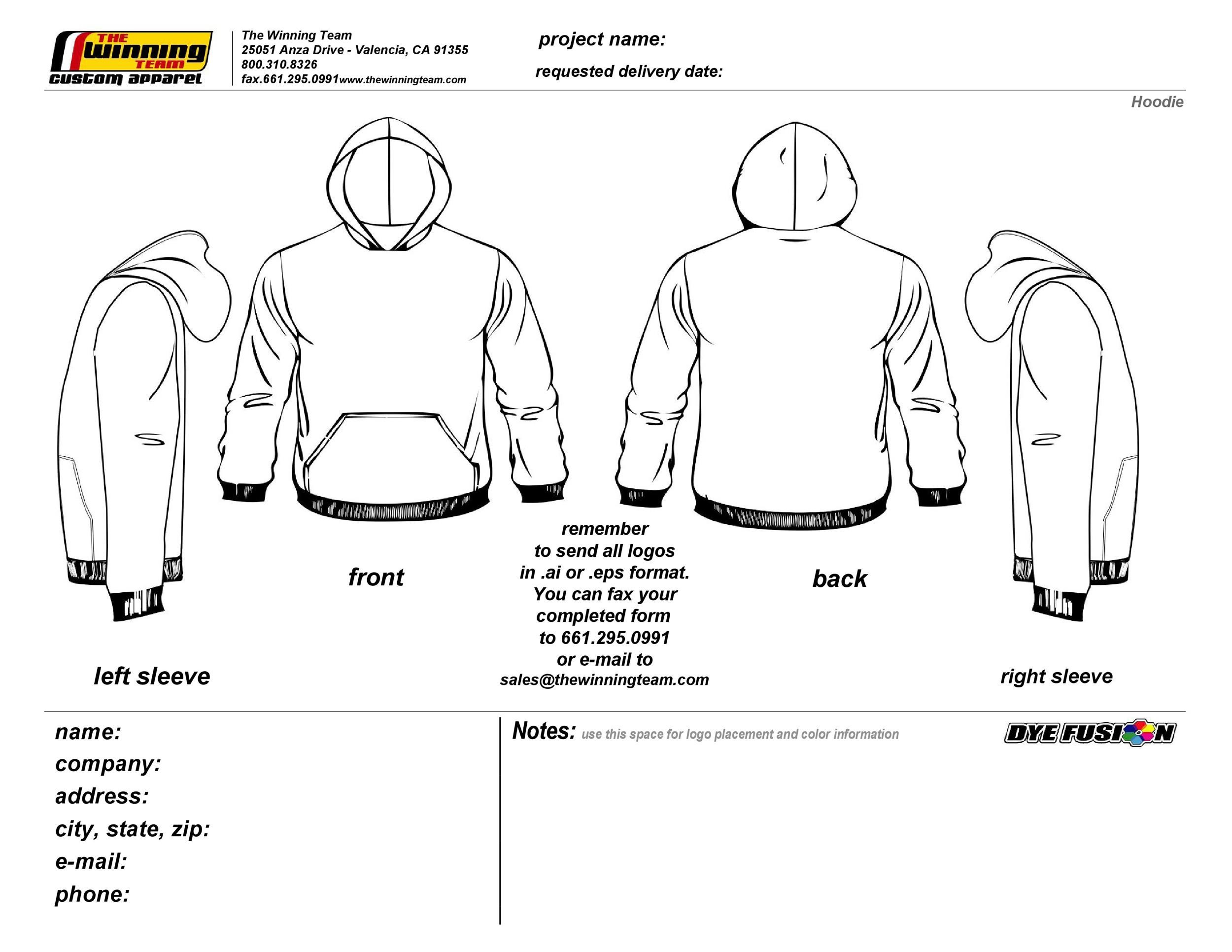 39 Blank Hoodie Templates [+ Hoodie Mockups] ᐅ Templatelab with Printable Hoodie Design Template