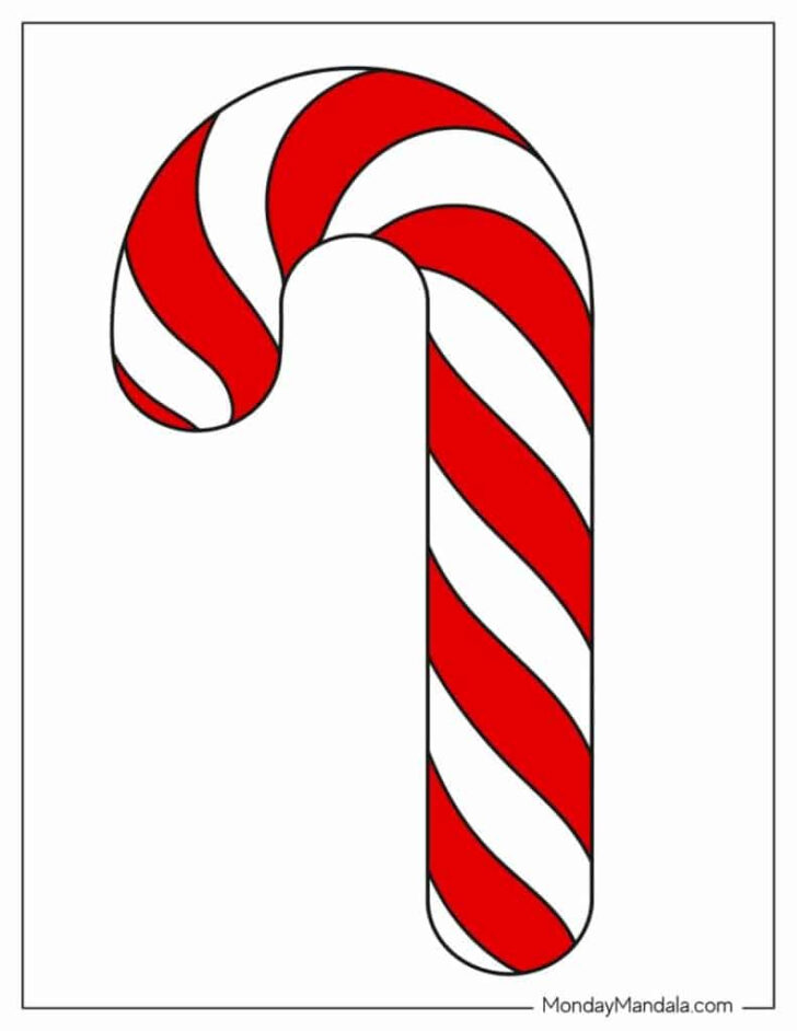 Candy Cane Template Free Printable