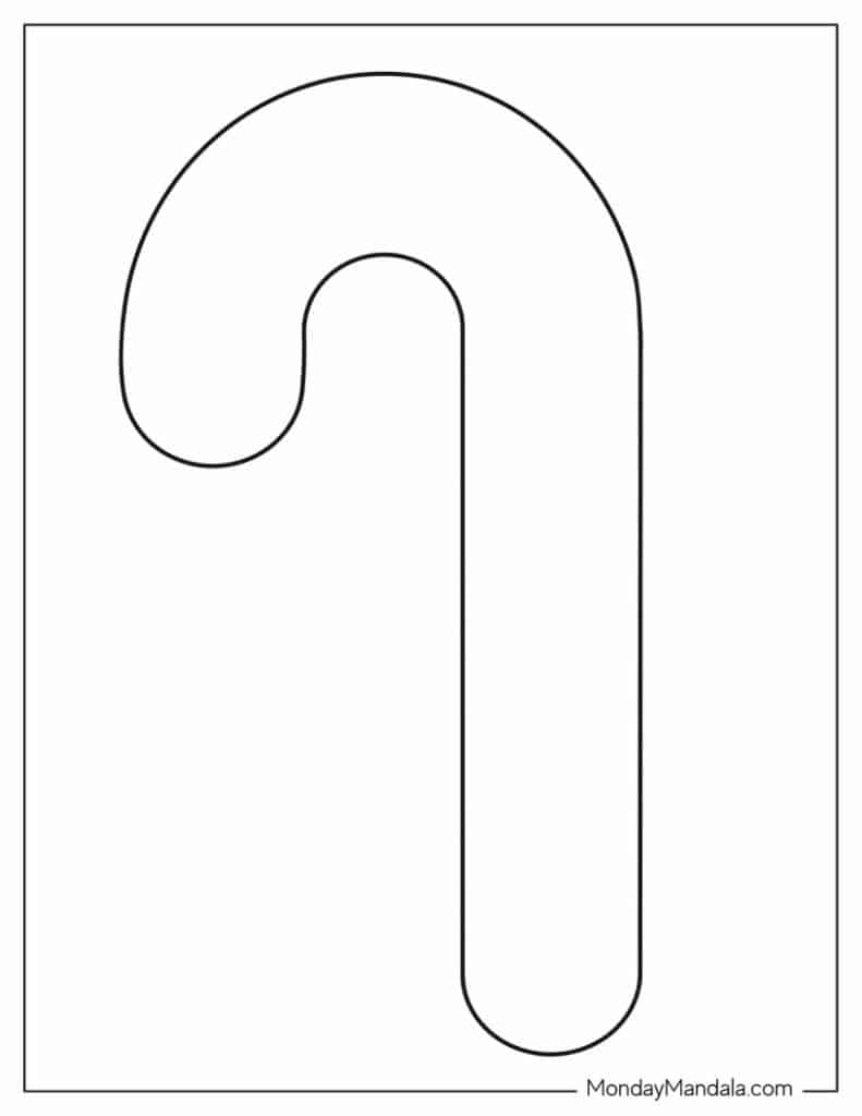 44 Candy Cane Templates (Free Pdf Printables) within Candy Cane Template Free Printable