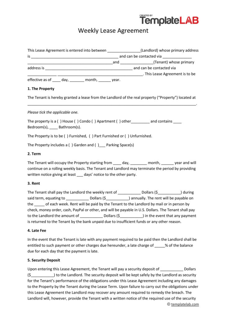 Free Printable Rental Agreement Template