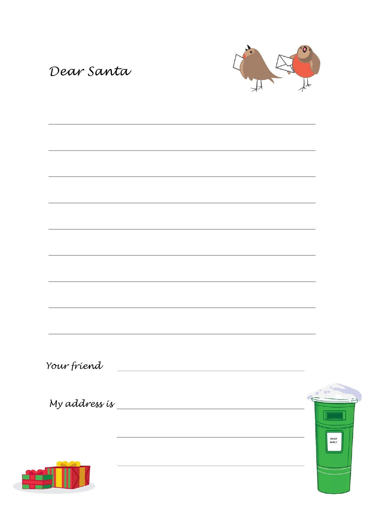 45 Printable Christmas Letter Templates [100% Free] ᐅ Templatelab regarding Free Printable Christmas Letter Templates