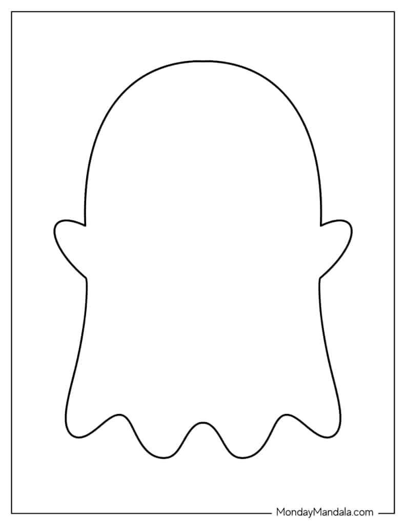 48 Ghost Templates (Free Pdf Printables) intended for Free Printable Ghost Template