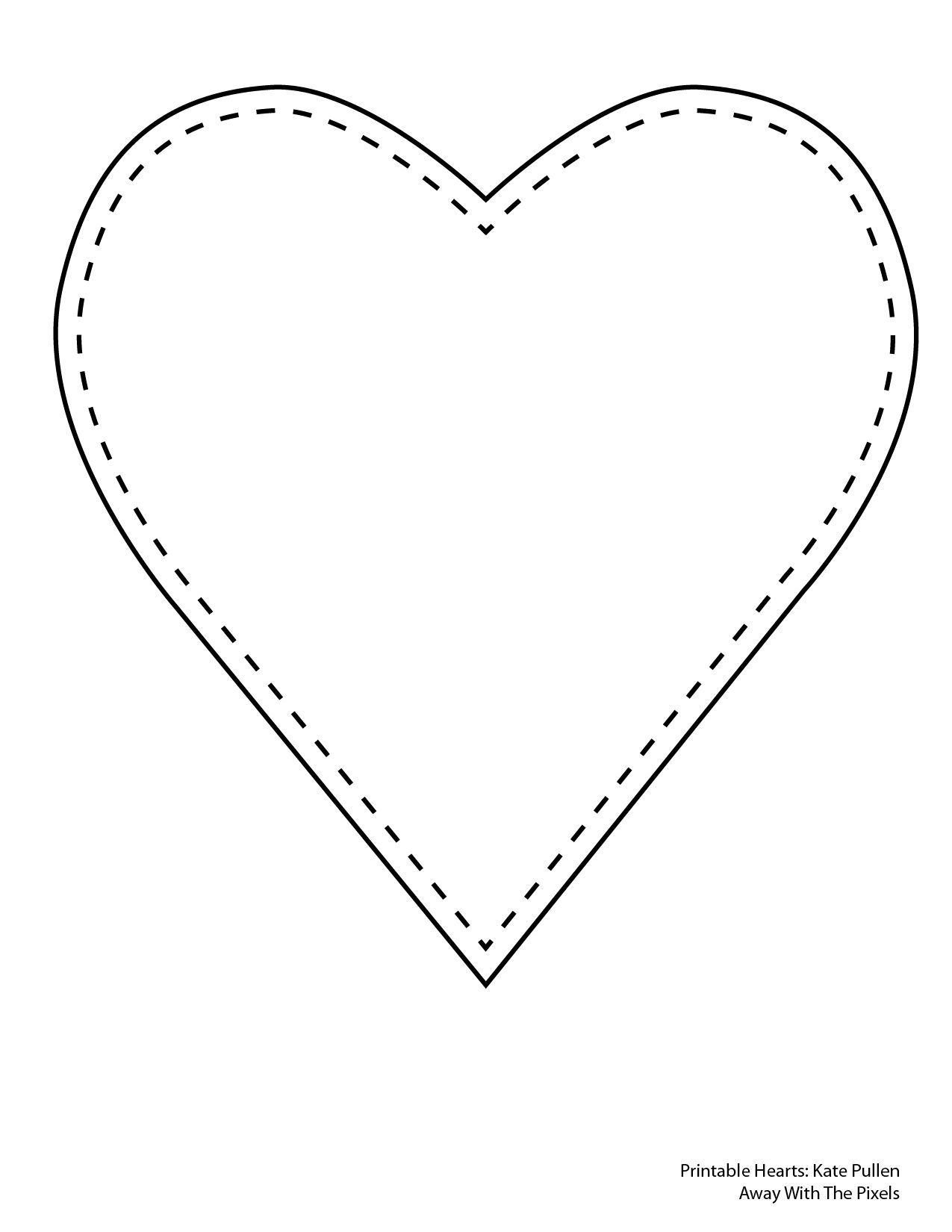 6 Free Printable Heart Templates with regard to Heart Template Printable Free Download