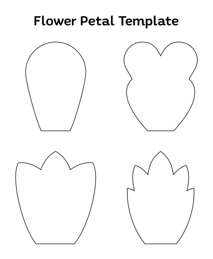 Printable Flower Petal Template