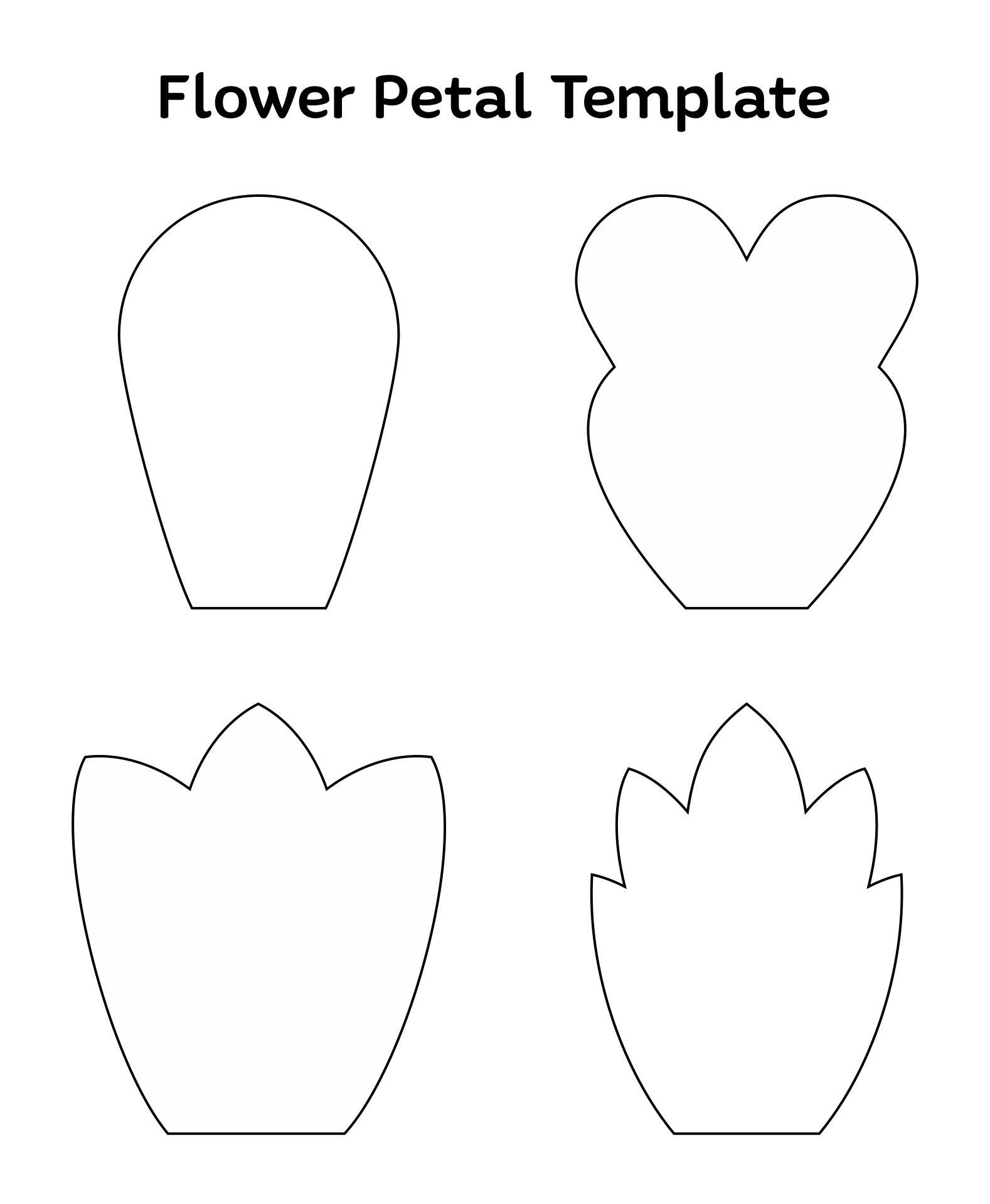 6 Petals Flowers Templates - 10 Free Pdf Printables | Printablee with Printable Flower Petal Template