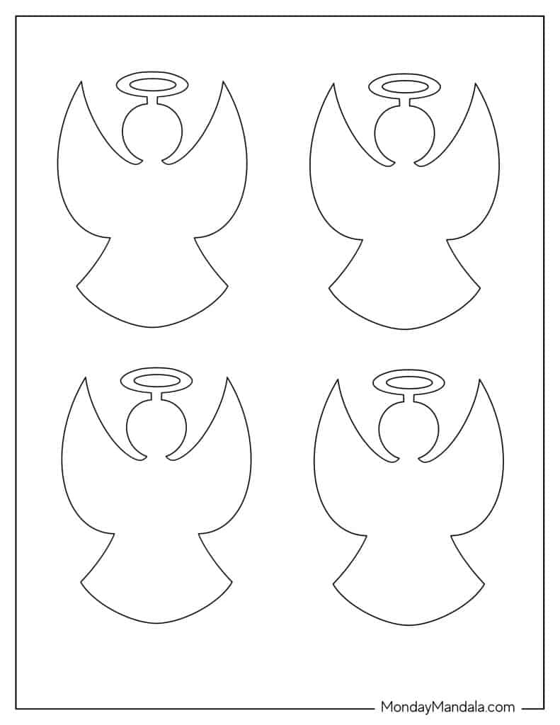 60 Angel Templates (Free Pdf Printables) regarding Cut Out Angel Template Printable Free