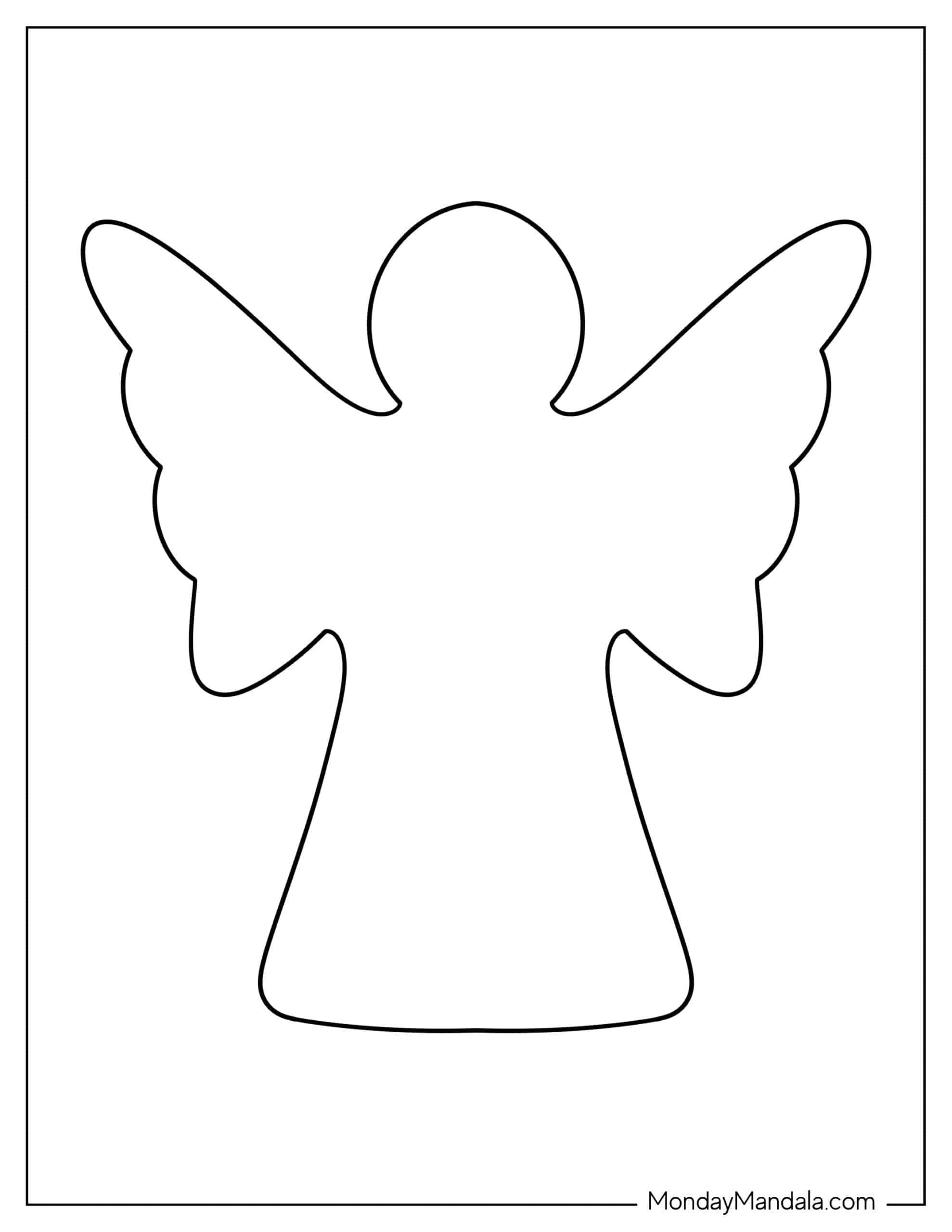 60 Angel Templates (Free Pdf Printables) throughout Cut Out Angel Template Printable Free