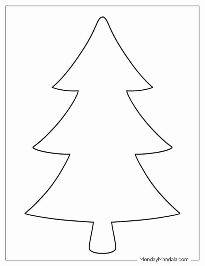 60 Christmas Tree Templates (Free Pdf Printables) pertaining to Free Printable Christmas Tree Template