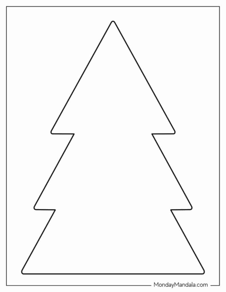 60 Christmas Tree Templates (Free Pdf Printables) with Free Printable Xmas Tree Template