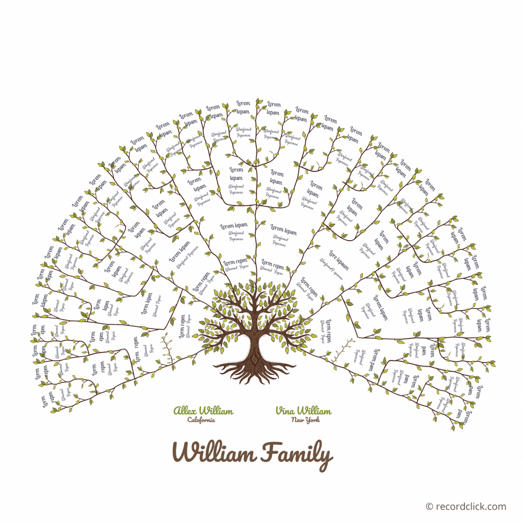 61 Free Family Tree Templates - Printable / Downloadable / Editable intended for Family Tree Printable Template