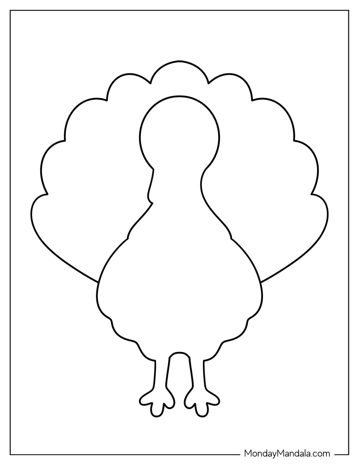 62 Turkey Templates (Free Pdf Printables) for Simple Turkey Template Printable