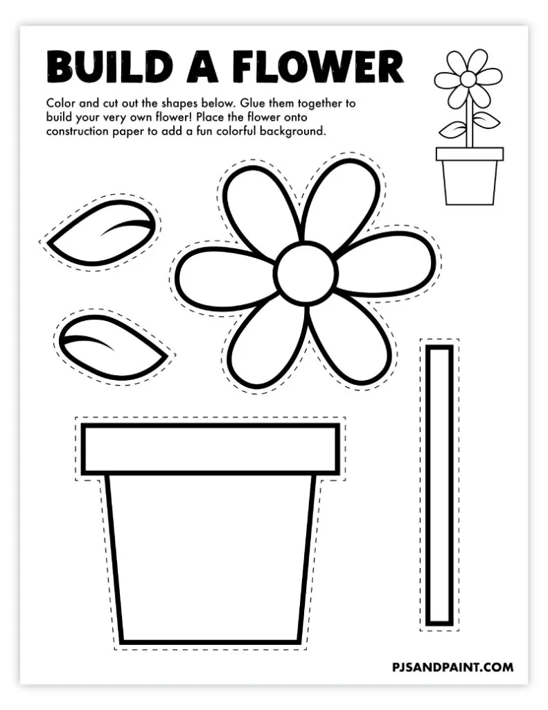 63 Free Printable &amp;quot;Build Your Own&amp;quot; Crafts - Pjs And Paint intended for Printable Template Spring Crafts