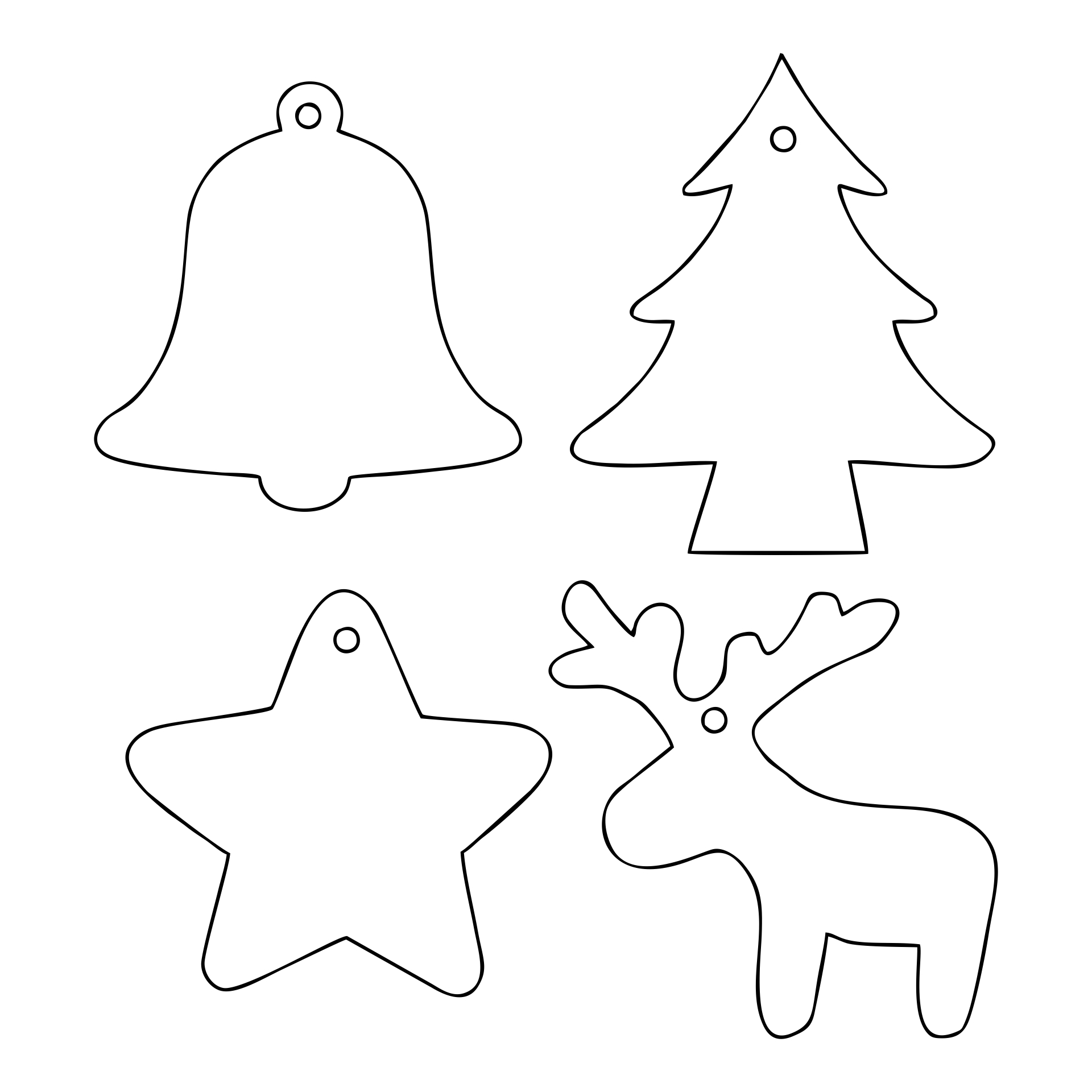 7 Best Printable Christmas Ornament Templates - Printablee Bf5 pertaining to Printable Christmas Ornament Templates