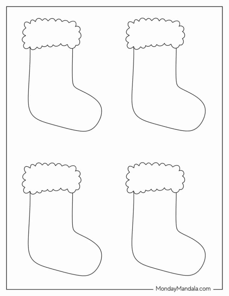 70 Christmas Stocking Templates (Free Pdf Printables) regarding Free Printable Stocking Template