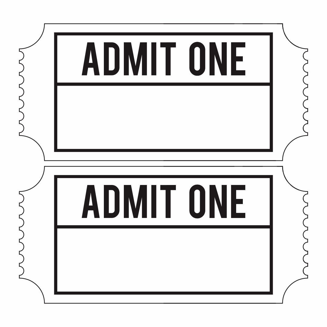 Admit One Ticket Templates - 10 Free Pdf Printables | Printablee regarding Free Printable Admission Ticket Template