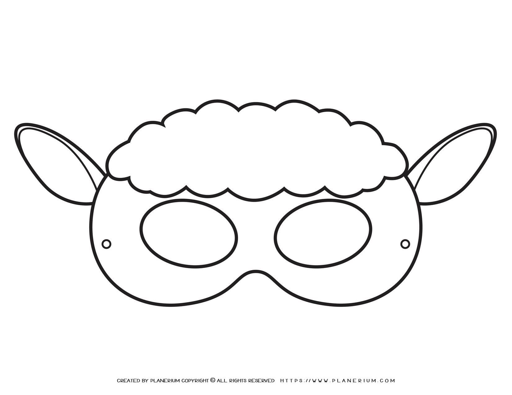 Animal Masks - Sheep Eye Mask | Planerium throughout Printable Sheep Mask Template