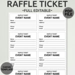 Bearbeitbare Raffle Ticket Vorlage Druckbare Raffle Los Intended For Printable Raffle Ticket Template