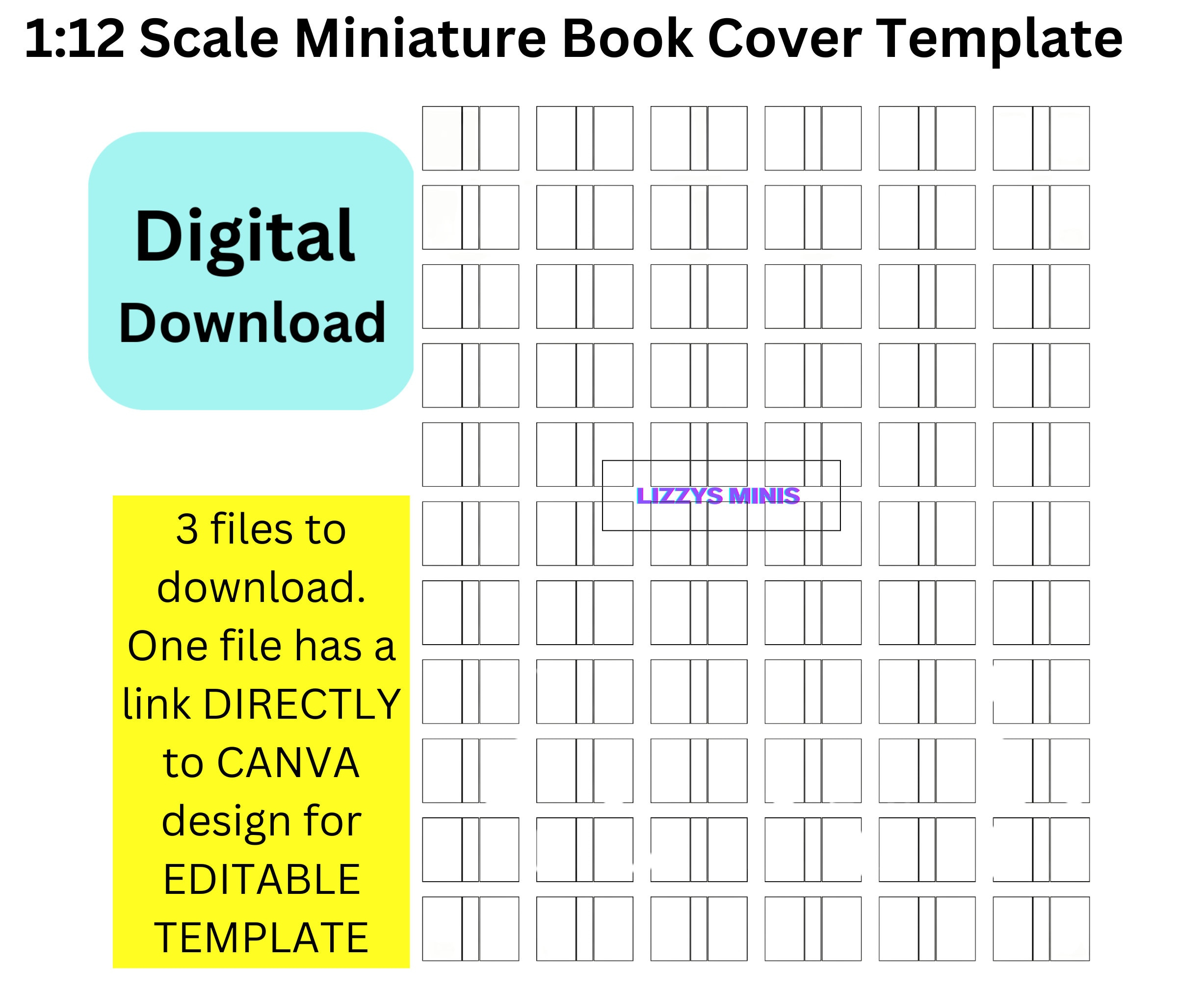 Bilder Snap In The Frame Printable 1:12 Miniatur Buch Cover with regard to Printable Mini Book Template