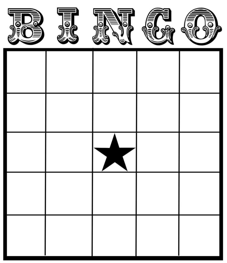 Bingo Game Printable Template