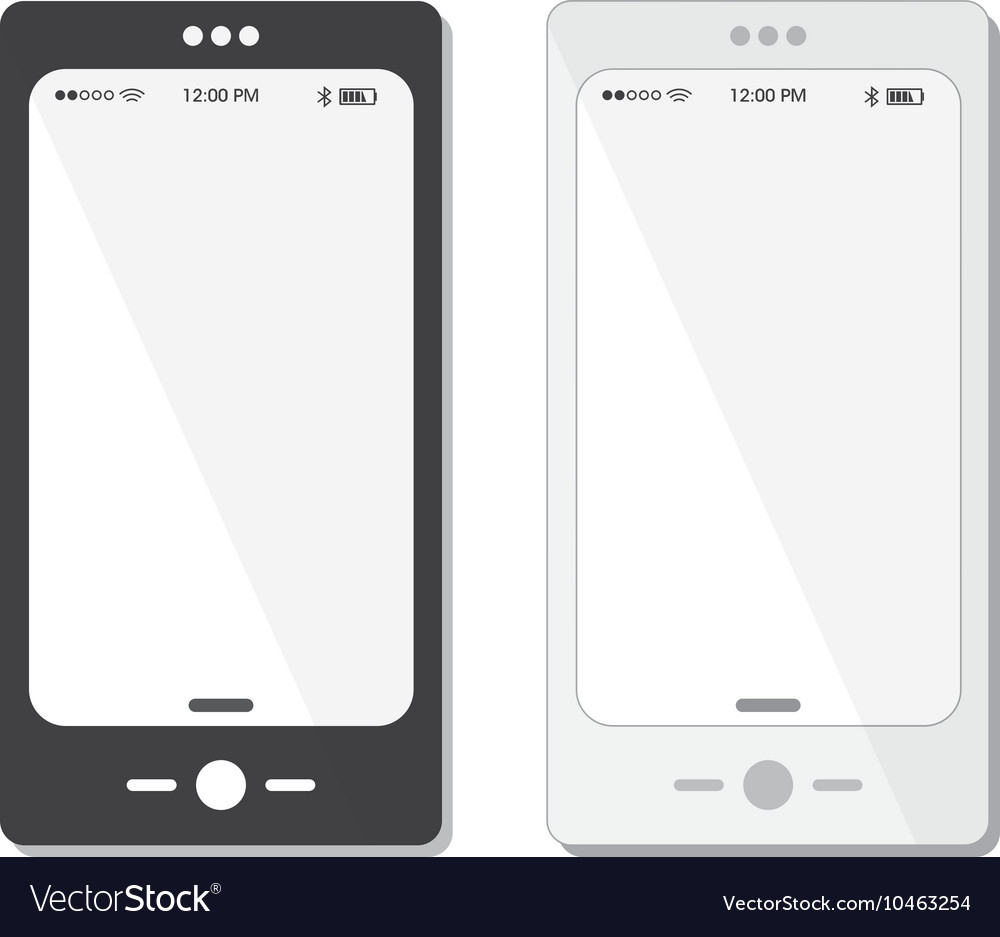 Black And White Cell Phone Templates Icons Vector Image in Printable Cell Phone Template