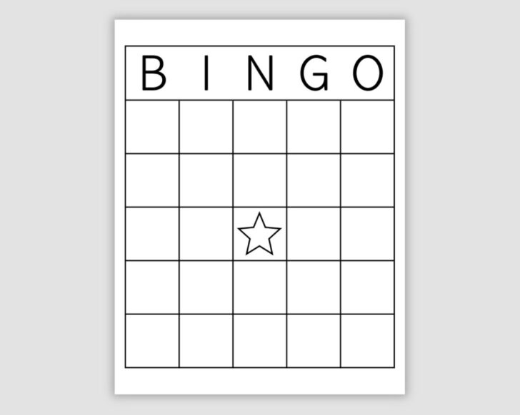 Blank Bingo Template Printable