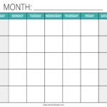 Blank Calendar Templates (Free Printable Pages) – Diy Projects For Blank Calendar Printable Template