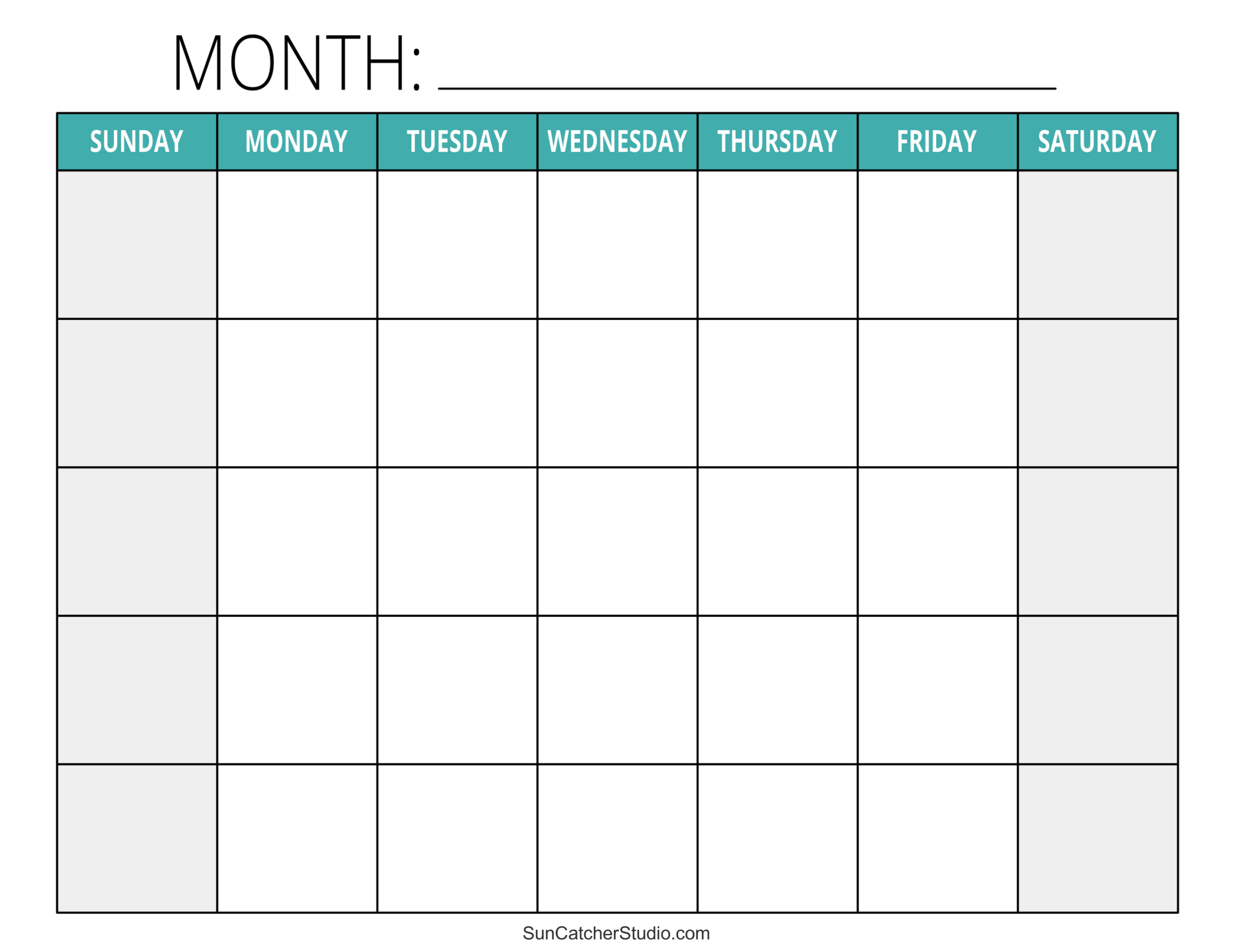 Blank Calendar Templates (Free Printable Pages) – Diy Projects for Blank Calendar Printable Template