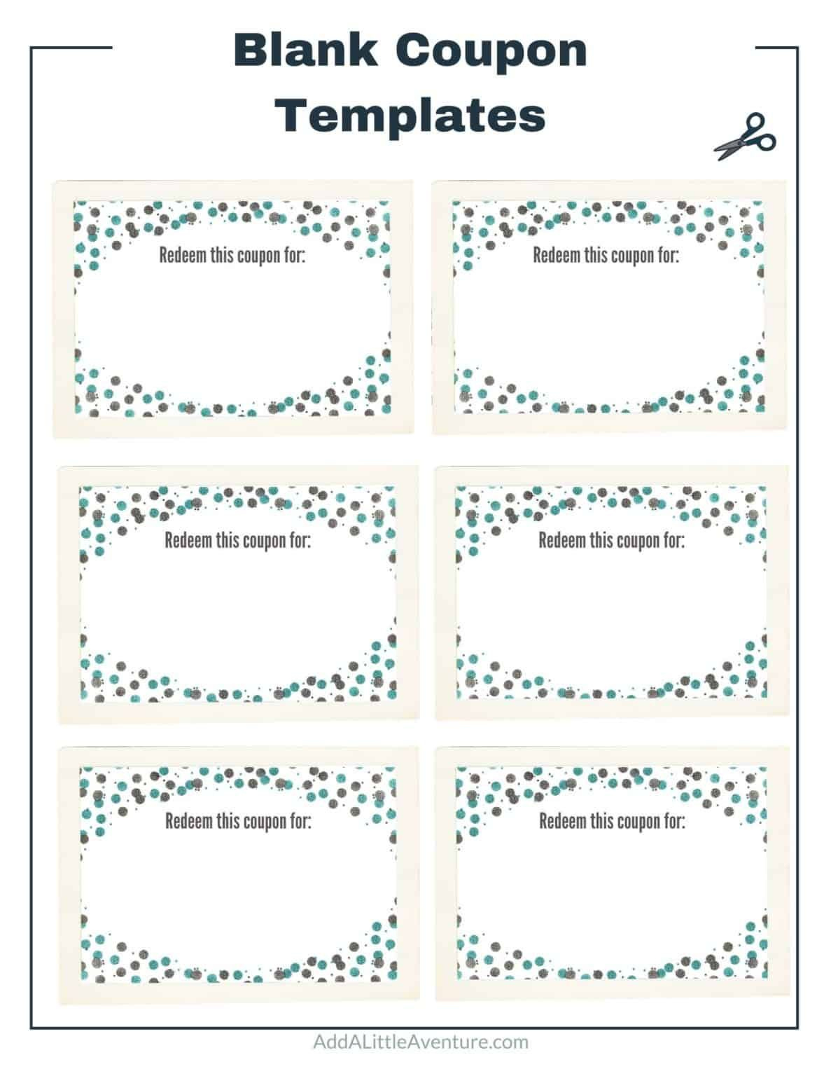 Blank Coupon Templates - Free Printables - Add A Little Adventure for Coupon Template Free Printable