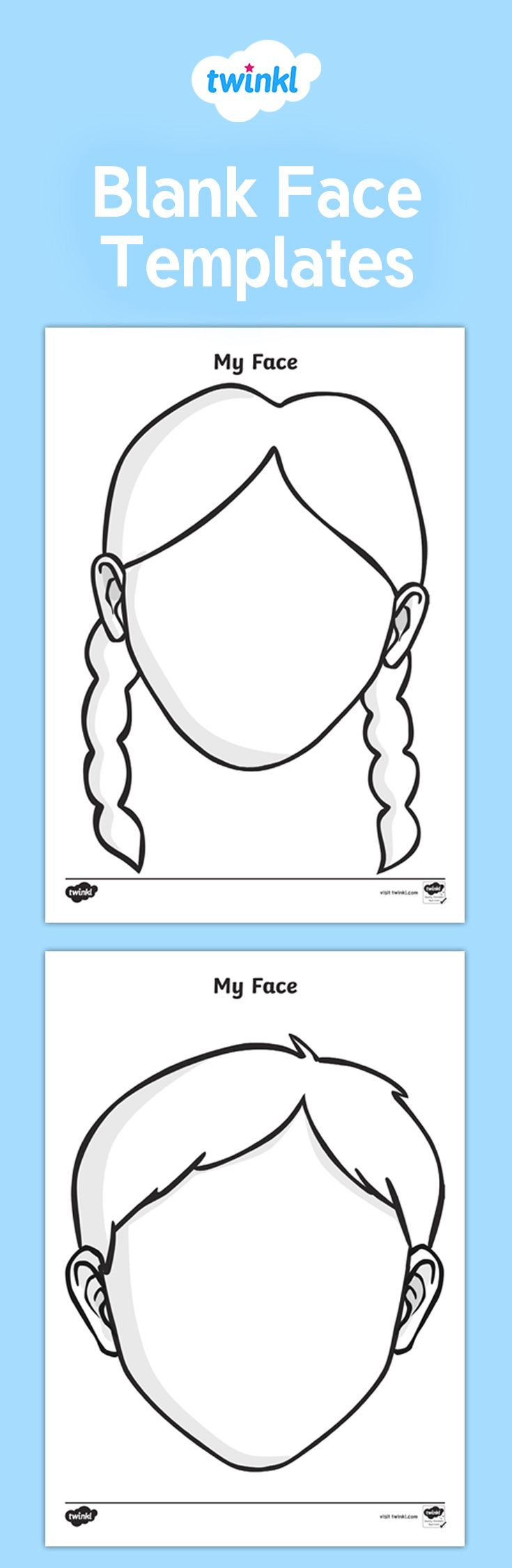 Blank Face Templates, Free Printable! regarding Free Printable Face Template